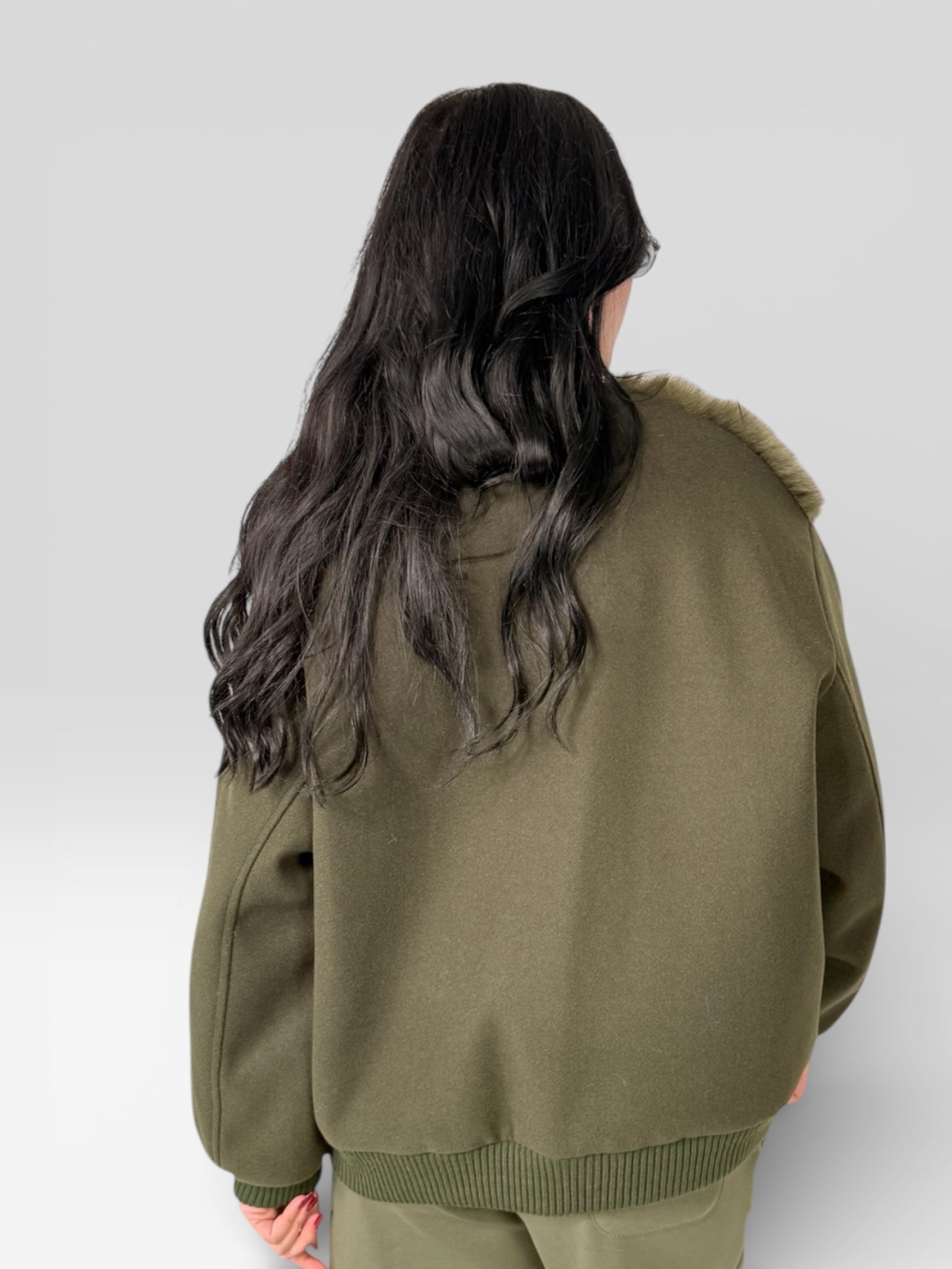Giacca Fur Olive-Lumina