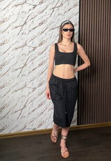 Completo “Trieste” – Top Bustier e Bermuda Longuette Coordinati