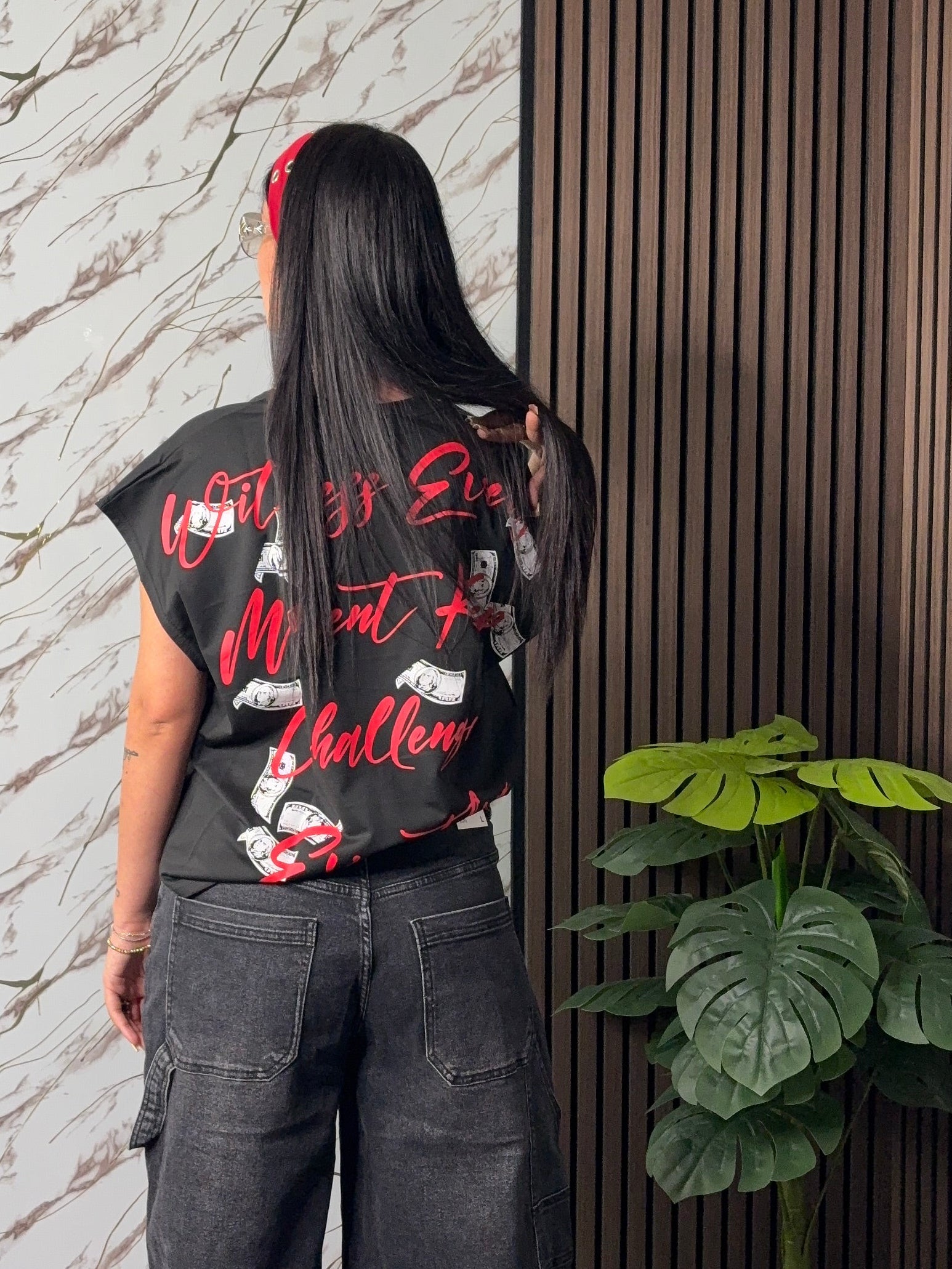 Canotta “yk2” – Top Smanicato con Stampa Grafica Vintage