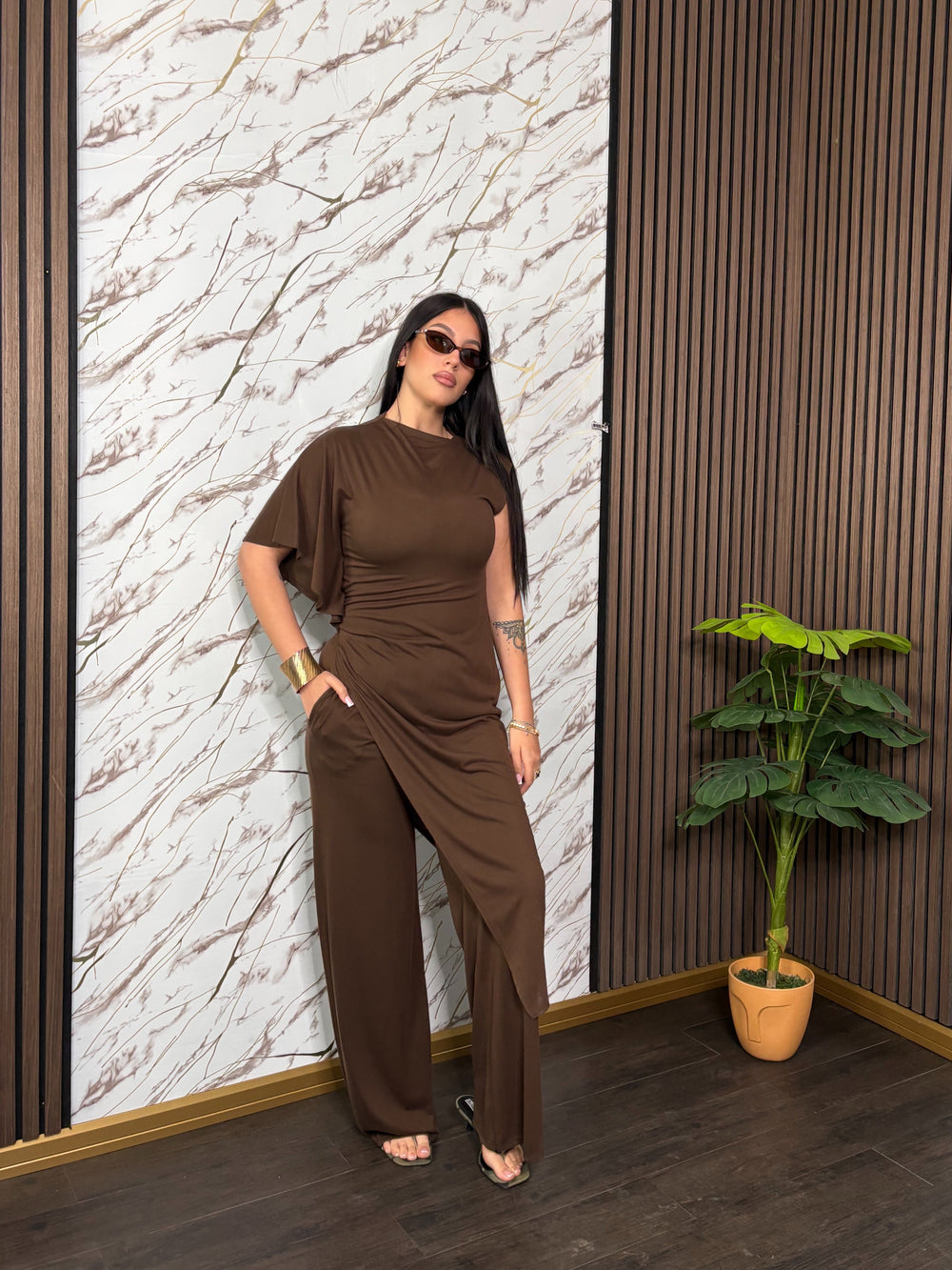 Coordinato Cacao Drape