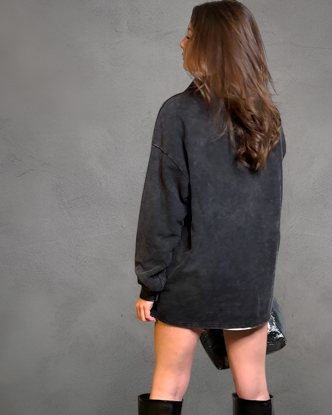 Felpa Oversize Boston Vintage