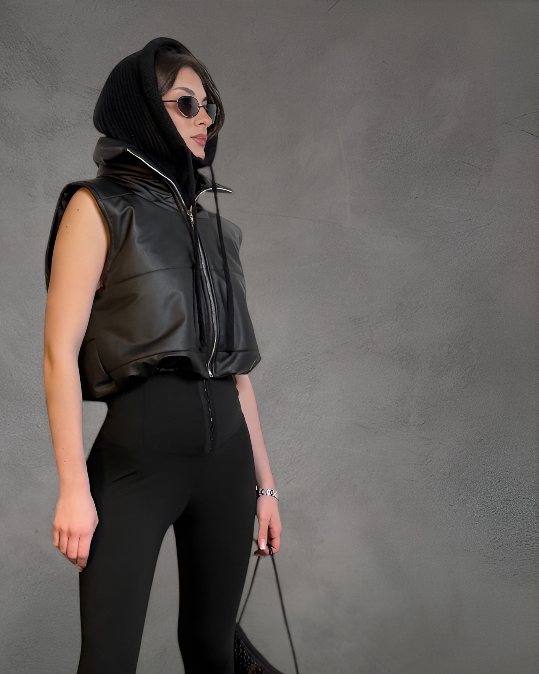 Smanicato Puffer in Ecopelle