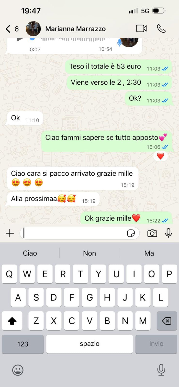 Screenshot recensione cliente