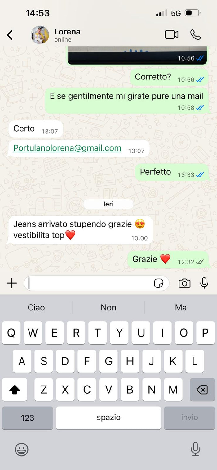 Screenshot recensione cliente