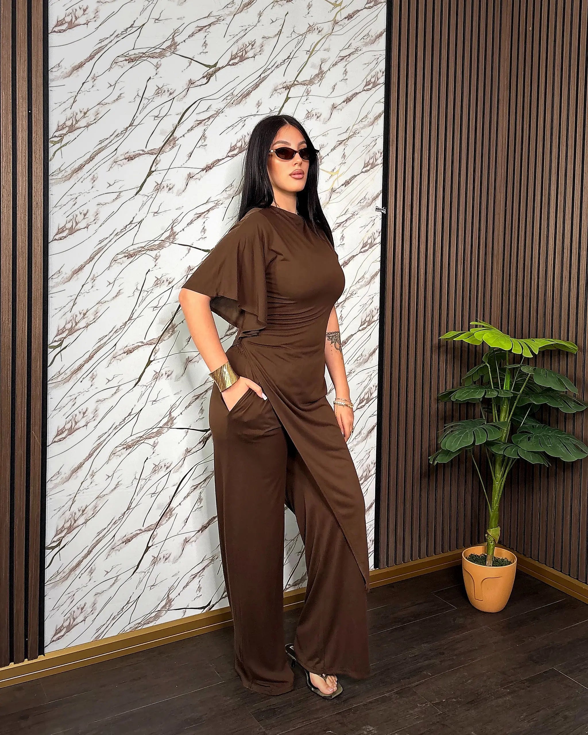 Coordinato Cacao Drape